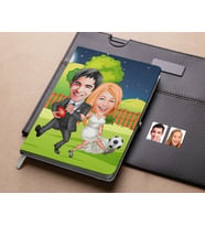 Bk Gift Kişiye Özel Sevgililer Karikatürlü Beyaz Defter-15 , Arkadaşa Hediye , Sevgiliye Hediye