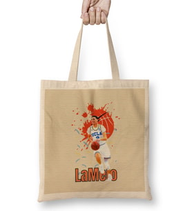 LaMelo Ball Vintage Art - Legend Basketball Gift Bez Çanta Uzun Saplı