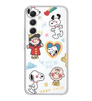 Samsung Galaxy A25 Uyumlu Snoopy Tasarımlı Şeffaf Telefon Kılıfı