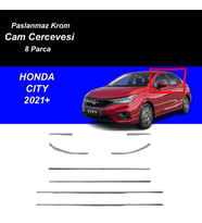 Honda City Alt Cam Çıtası Komple Set Çerçevesi Kromu Nikelajı 2021 Sonrası