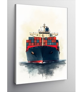 Kanvas Tablo Sisli Kargo Gemisi