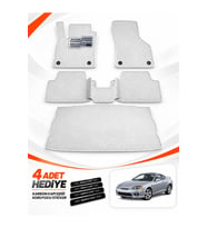 e-biz HYUNDAİ COUPE (2001-2009) Uyumlu EVA Oto Paspas Bagaj Paspası Dahil Beyaz