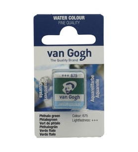 Talens Van Gogh 1/2 Tablet Sulu Boya 675 Phthalo Green 