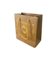 Karton İpsaplı Hediye Çantası Saray Desenli GOLD 15X17X8 10 Adet  Kraft