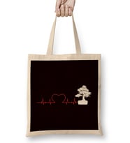 Heartbeat Japanese Art Tree Bonsai Buddhism Meditation Yoga Bez Çanta Uzun Saplı