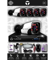 TURKNO 5 Kameralı Pania 5 Dış Kamera Set 500 GB HDD Full HD Gece Görüşlü Güvenlik Kamerası Sistemi