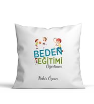 Beden Eğitimi Öğretmenlerine Özel Kişiselleştirilebilir Saten Yastık