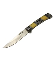 A 3159 C Kamp Çakı 24 Cm - İşlemeli Sedef Saplı, Kemerlikli
