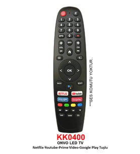 Onvo-profilo-saba netflix-youtube-google play-prime video tuşlu lcd led tv kumanda (SES KOMUT ÖZELLİĞİ YOKTUR)