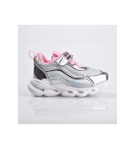 Buckhead 4430 Glossy Shiny Çocuk Spor Ayakkabı (Gümüş)