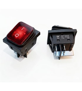 ANAHTAR BÜYÜK ON ~ OFF KIRMIZI IŞIKLI 30A 220V KCD2-201NW-B 4 PİN
