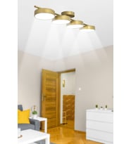 Modern Beyaz Ledli 4’lü Avize, Şık ve Işıklandırıcı Tasarım