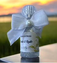 Söz - Nişan -Nikah Hediyesi Simli ve İncili Kolonya (10 Adet) 008 (Şeffaf)