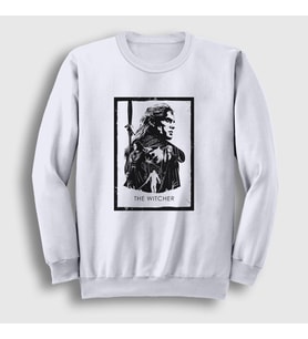 Presmono Unisex Beyaz Poster Dizi Witcher Sweatshirt 325601tt