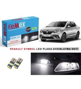 Renault Symbol LED Plaka Aydınlatma Ampul Seti FEMEX Parlak Beyaz