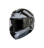 Motosiklet Çene Açılır Kask Güneş Vizörlü Ece 22.06 Sertifikalı Yeni Sezon Motor Kaskı V2 Grey (Gri)