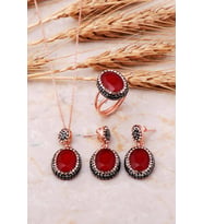 Lal Rose Gümüş Set 2539