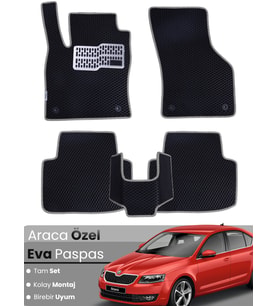 SKODA OCTAVİA 5E (2013-2019) Uyumlu EVA Paspas Tam Set–Oto Paspas,Araca Özel,Kolay Montaj