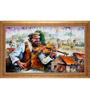 EV İŞYERİ OFİS İÇİN ALTIN ÇERÇEVELİ PASPARTULU TABLO S56