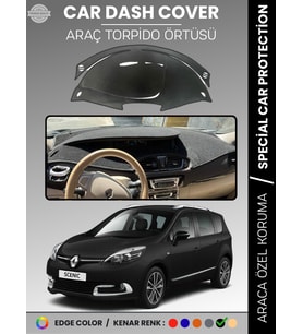 RENAULT SCENIC 3 (2009-2016) Torpido Örtüsü Ön Göğüs Koruma Torpido Koruma Tam Uyum Çatlamayı Önler