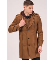 PLT8334 DEWBERRY ERKEK PALTO-KOYU CAMEL
