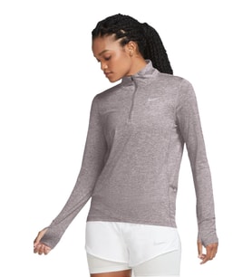 Nike Dri-Fit Runnig Element Half Zip Long Kadın Lila Çeyrek Fermuar Antreman Üstü (Lila)