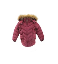 Life For Moda Kız Çocuk İçi Peluş Astarlı Çıkarılabilir Kapüşonlu Su Geçirmez Mont Kaban 3020 (Bordo)