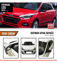Hyundai İ20 Uyumlu 2014-2018 Sinyalli Batman Yarasa Ayna Kapağı (Parlak Siyah)