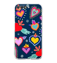 PrintiFy Huawei Y6 2018 ile Uyumlu Retro Color 3  Kamera Korumalı Şeffaf  Kılıf
