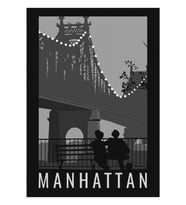 Manhattan Film Yapıt Tablo Ahşap Poster Dekoratif