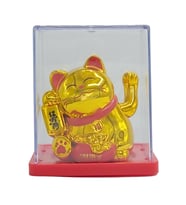 Maneki Neko El Sallayan Mini Şans Kedisi Gold Solar Güneş Enerjili 5x5cm Y7GLD07