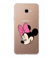 Samsung Galaxy J4 Plus Kapak Minnie Mouse Tasarımlı Şeffaf Silikon Kılıf
