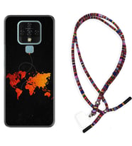 Tecno Camon 16 18P Pova Kılıf Boyun Asklı Rasta Silikon İz Bırakan Uçak 1778