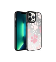 Apple iPhone 13 Pro Max Uyumlu Kılıf Aynalı Desenli Kamera Korumalı Parlak Zore Mirror Kapak (Pati Desenli)