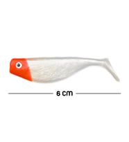 Silikon Balık Yem - DFT - 6cm - Kırmızı/Beyaz (141-3017)
