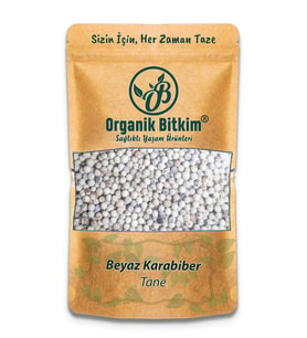 Organik Bitkim Beyaz Karabiber Tane 100 gr