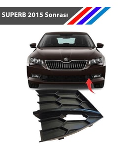 Skoda SüperB Sol Tampon Kapağı Siyah 2015 Sonrası