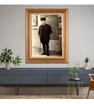 Altın Varaklı Paspartulu Çerçeveli Tablo hb429