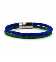 YEŞİL LACİVERT İKİ SIRALI METAL MIKNATIS ERKEK BİLEKLİK M014Z