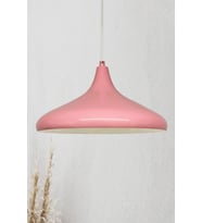Pembe Avize, Alüminyum, 35 Cm, Rustik Tasarım, Çocuk ve Bebek Odası, Mutfak Aydınlatması