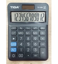 Tiga TG-108N 12 Hane Masaüstü Hesap Makinesi (Siyah)
