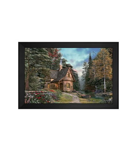 Manzara Temalı Kanvas Tablo 80 x 110 cm Siyah Çerçeve