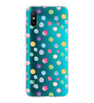 PrintiFy Xiaomi Redmi 9A ile Uyumlu 1mm Slim Fit Water Color 6 Baskılı Şeffaf  Kılıf
