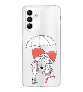 Samsung Galaxy M13 Uyumlu Kamera korumalı Kapak Aşk Tasarımlı  Şeffaf Kılıf