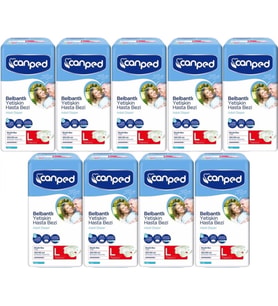Canped Hasta Bezi Yetişkin Bel Bantlı Polietilen L-Large Büyük Boy 63 Adet (9PK*7)