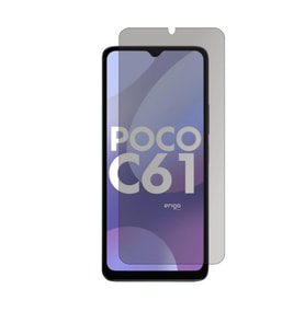 Xiaomi Poco C61 İle Uyumlu Hayalet Ekran Koruyucu Şeffaf (Siyah)