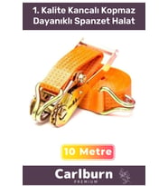 Özel Üretim 1. Kalite Kancalı Kopmaz Dayanıklı Gerdirme Gırgır Yük Sabitleme 10 Metre Spanzet Halat