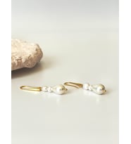 Tasarım İnci Küpe (Gold)