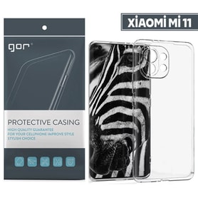 GOR Xiaomi Mi 11 Kılıf Kamera Korumalı Şeffaf Silikon Kılıf-(5775) - ETC4277-6868