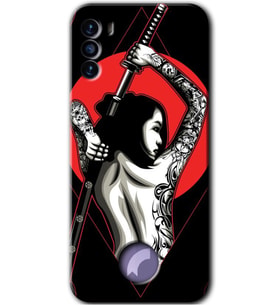 Reeder S19 Max Pro S Kılıf HD Desen Baskılı Arka Kapak - Samurai Girl